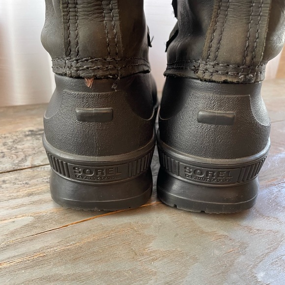 Vintage Sorel Badger black leather waterproof boots | size 10 - Picture 6 of 10